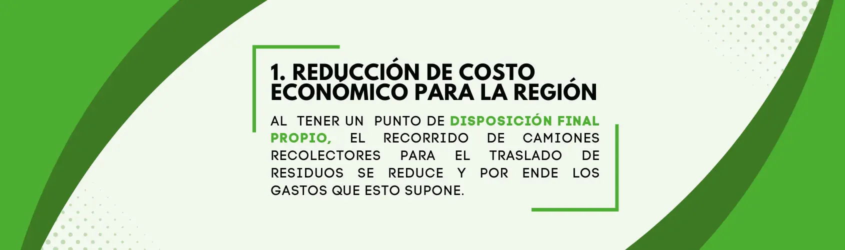Reducción del costo económico para la región